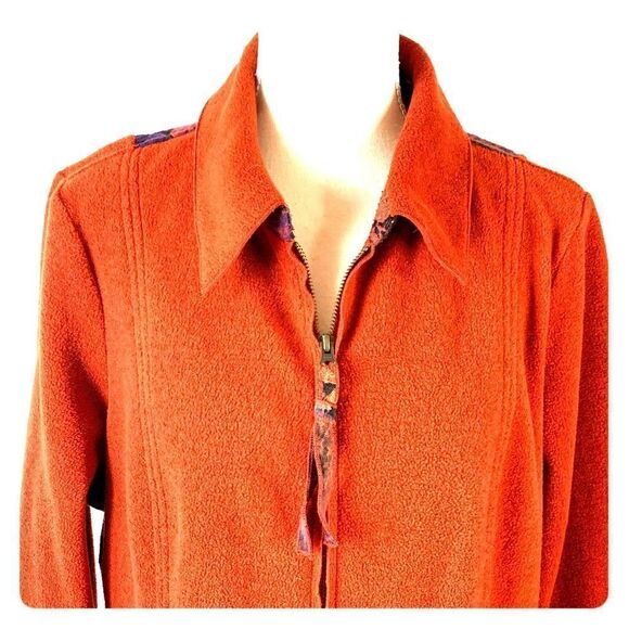 Soft Surroundings Burnt Orange Jacket LARGE - Picture 6 of 14